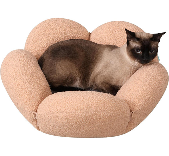 Flower Shape Plush Cat Bed