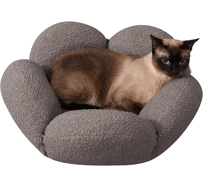 Flower Shape Plush Cat Bed